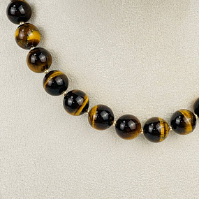 Колье из Тигрового глаза, Артикул: 118159 - изображение товара №2