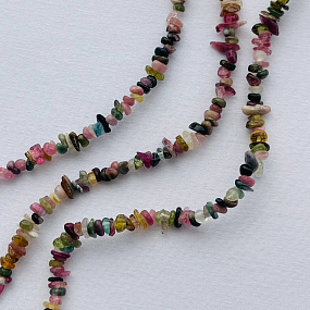 Бусины для рукоделия из Турмалина микс крошка
