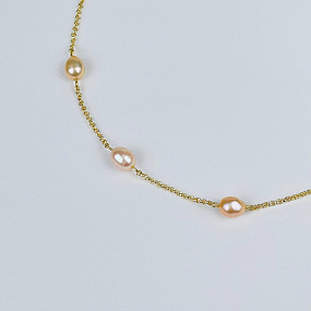 Колье на цепочке с Жемчугом, Артикул: 117001 - изображение товара №2