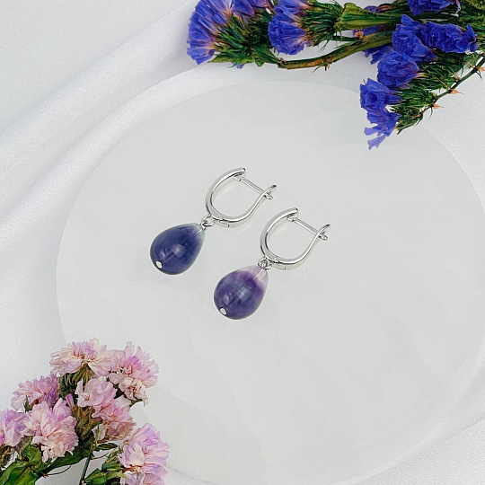 Серьги из Флюорита, Артикул: 118482 - изображение товара №2