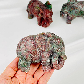 Фугурка резная Слон из Яшмы, Артикул: 116547 - изображение товара №3