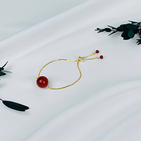 Браслет регулируемый с Сердоликом