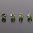 Серьги-пусеты из Хромдиопсида (Россия)
