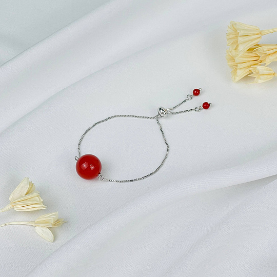 Браслет регулируемый с Сердоликом, Артикул: 117854 - изображение товара №1