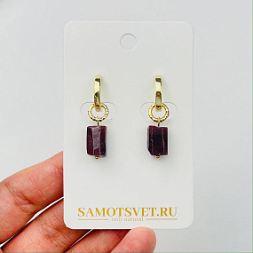 Серьги из Граната, Артикул: 115526 - изображение товара №1