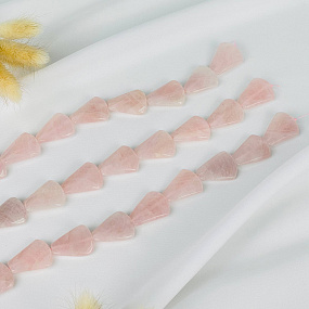 Бусины для украшений из Розового кварца, Артикул: 117454 - изображение товара №1