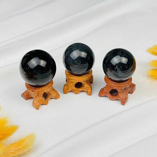 Шар из Обсидиана на подставке, Артикул: 079293 - изображение товара №1