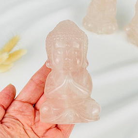 Статуэтка Будда из Розового кварца, Артикул: 117311 - изображение товара №3