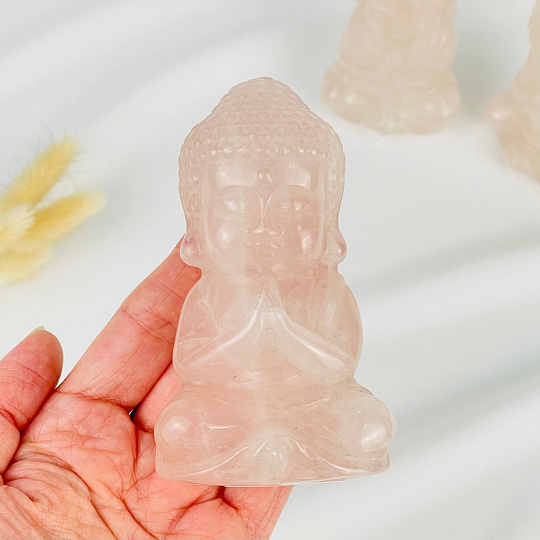Статуэтка Будда из Розового кварца, Артикул: 117311 - изображение товара №3