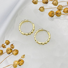 Швензы серьги "Конго" позолоченные, Артикул: 109748 - изображение товара №2