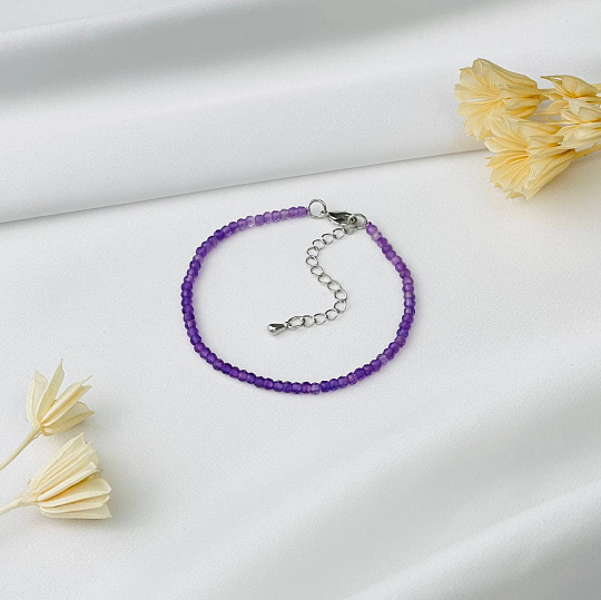 Браслет из Аметиста (градиент), Артикул: 114657 - изображение товара №2