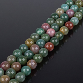 Бусины для украшений из Мохового агата (38 бусин)