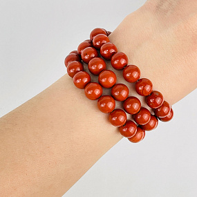 Бусины из красной Яшмы (45 бусин), Артикул: 048198 - изображение товара №2