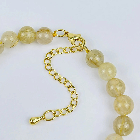 Браслет из Рутилового кварца (Волосатик), Артикул: 118763 - изображение товара №3