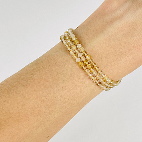 Бусины для украшений из Рутилового кварца (130 бусин), Артикул: 086664 - изображение товара №2