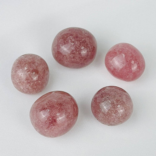 Галтовка из Клубничного кварца (10 шт), Артикул: 118070 - изображение товара №2