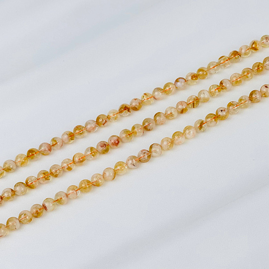 Бусины для украшений из Цитрина (60 бусин), Артикул: 082090 - изображение товара №1