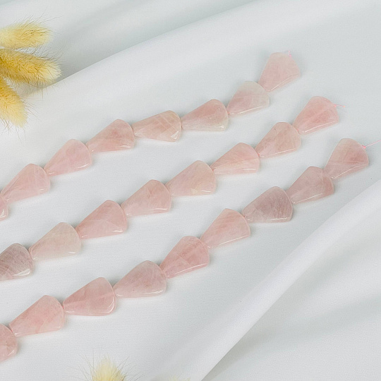 Бусины для украшений из Розового кварца, Артикул: 117454 - изображение товара №1