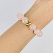 Браслет из Розового кварца со вставкой