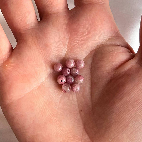 Бусины для украшений из розового Турмалина (10 шт), Артикул: 098728 - изображение товара №2