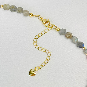 Колье из Лабрадора и Корунда (Рубин), Артикул: 114633 - изображение товара №4