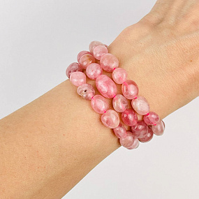 Бусины для украшений из мадагаскарского Розового Кварца (галтовка), Артикул: 075434 - изображение товара №2