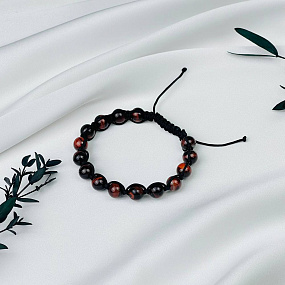 Браслет Шамбала Бычий глаз 15 бусин (Африка), Артикул: 068940 - изображение товара №2