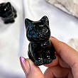 Фигурка резная "Кошка" из Обсидиана