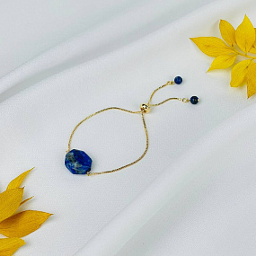 Браслет регулируемый с Лазуритом