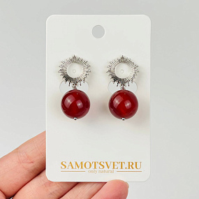 Серьги из Сердолика