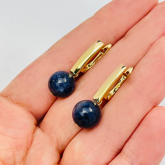 Серьги из Сапфира "Корунд" (Вьетнам), Артикул: 081622 - изображение товара №1