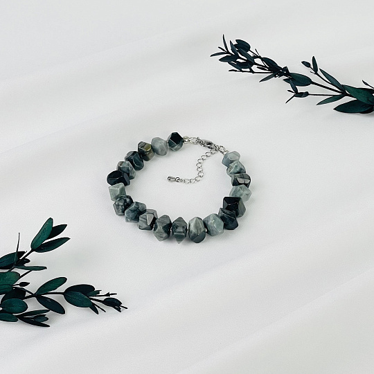 Браслет из Соколиного глаза, Артикул: 116881 - изображение товара №2