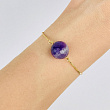 Браслет регулируемый с камнем Аметист