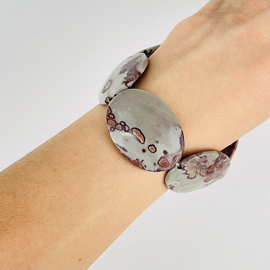 Бусины для украшений из пейзажной Яшмы, Артикул: 117447 - изображение товара №3