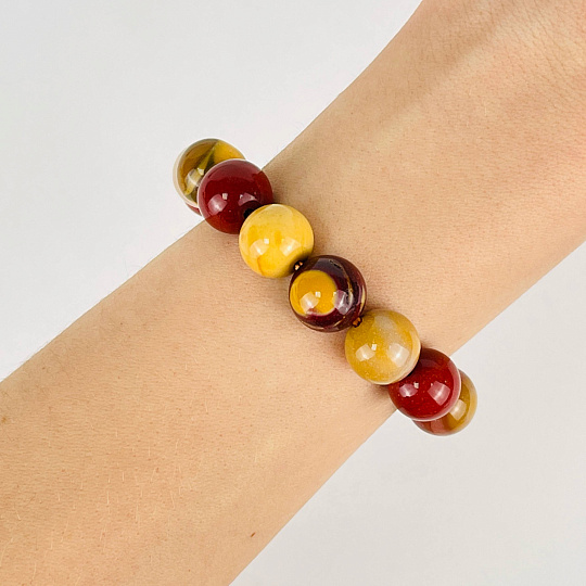 Браслет из Яшмы (Мукаит), Артикул: 079231 - изображение товара №2