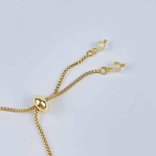 Браслет регулируемый с Цитрином, Артикул: 117907 - изображение товара №4