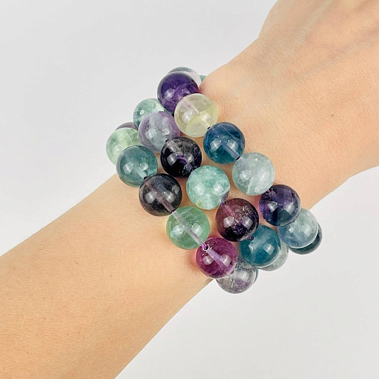 Бусины для украшений из Флюорита (32 бусины), Артикул: 092882 - изображение товара №2