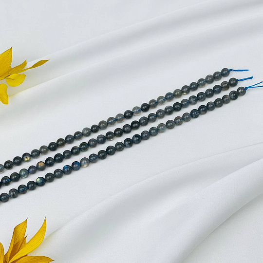 Бусины для украшений из Лабрадора (60 бусин), Артикул: 086214 - изображение товара №3