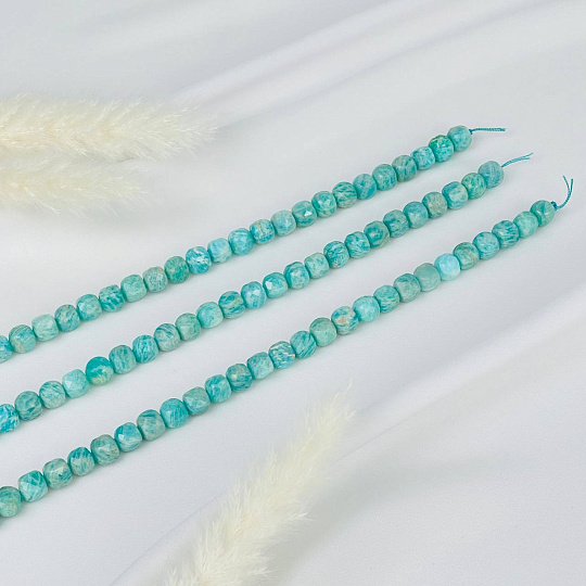 Бусины для украшений из Амазонита (42 бусины), Артикул: 074510 - изображение товара №3