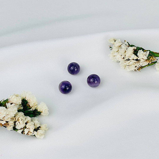 Бусины для украшений из Аметиста (3 шт), Артикул: 117259 - изображение товара №1
