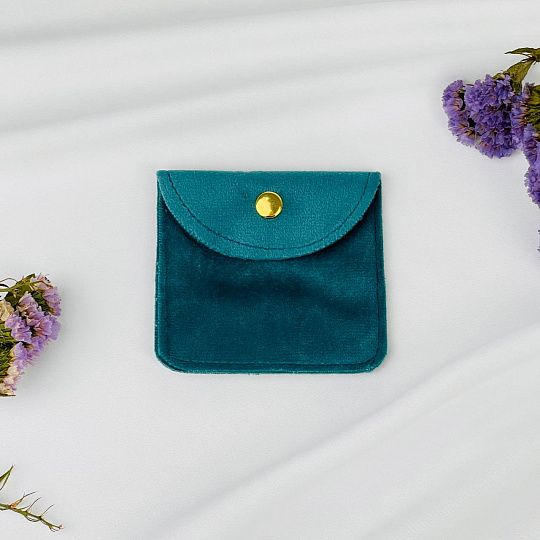 Мешочек: Бархат бирюзовый 1 шт., Артикул: 116507 - изображение товара №1