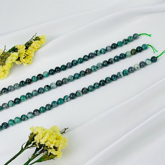 Бусины для украшений из зеленого Берилла (56 бусин), Артикул: 116436 - изображение товара №3