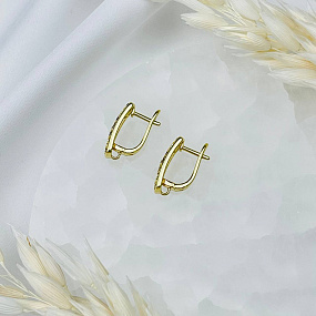 Швензы для сережек с Фианитами, Артикул: 071348 - изображение товара №2