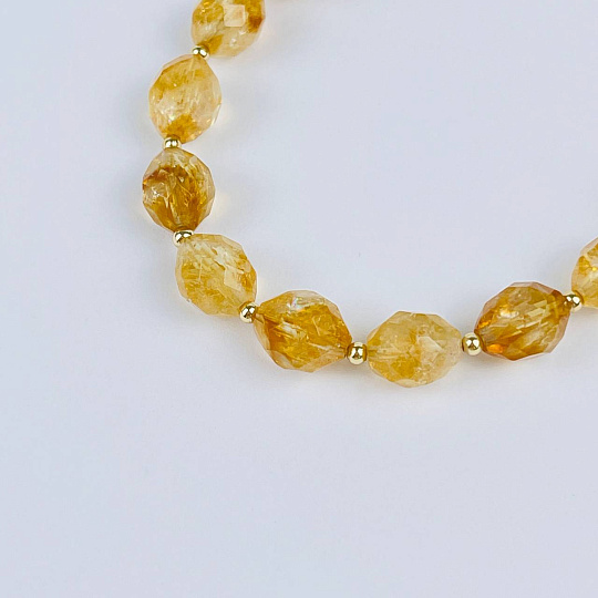 Браслет регулируемый с Цитрином, Артикул: 117907 - изображение товара №3