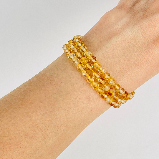 Бусины для украшений из Цитрина (86 бусин), Артикул: 077429 - изображение товара №2