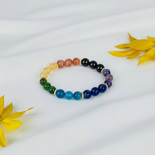 Браслет 7 чакр из Самоцветов, Артикул: 117582 - изображение товара №1