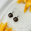 Серьги крупные из Раухтопаза