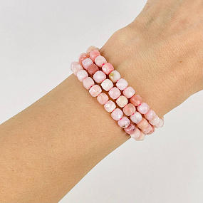 Бусины для украшений из розового Опала (76 бусин), Артикул: 079159 - изображение товара №2