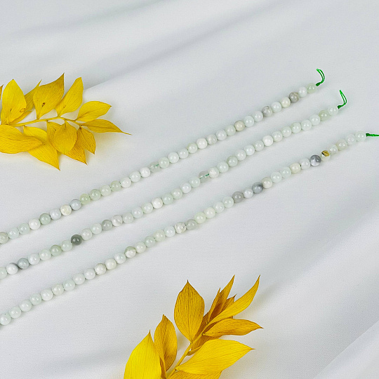 Бусины для украшений из Жадеита (62 бусины), Артикул: 075368 - изображение товара №3