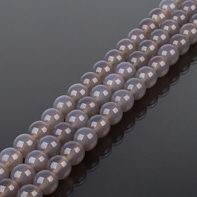 Бусины для украшений из серого Агата, Артикул: 084753 - изображение товара №1